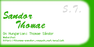 sandor thomae business card